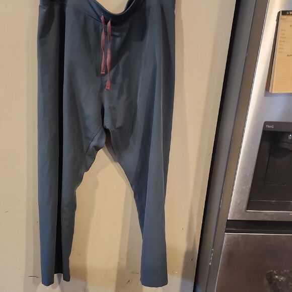 Figs Blue and Pink Sweatpants with Tapered Legs - Picture 1 of 4